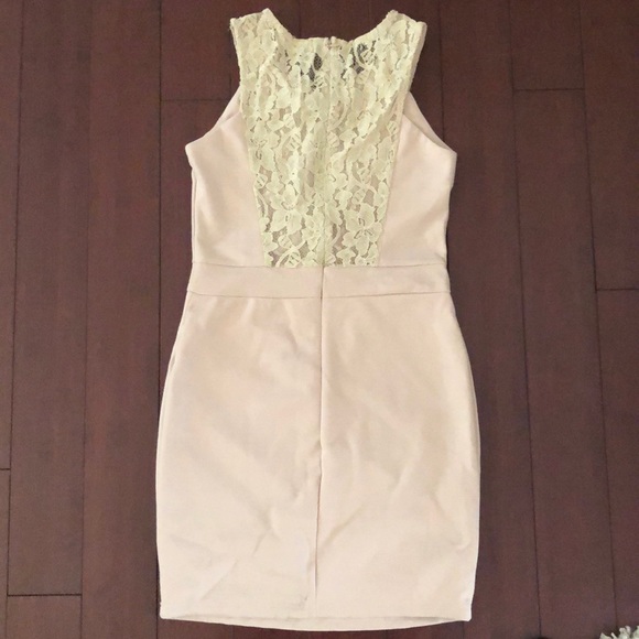 Beige/cream fitted cocktail dress size Small - Picture 7 of 8